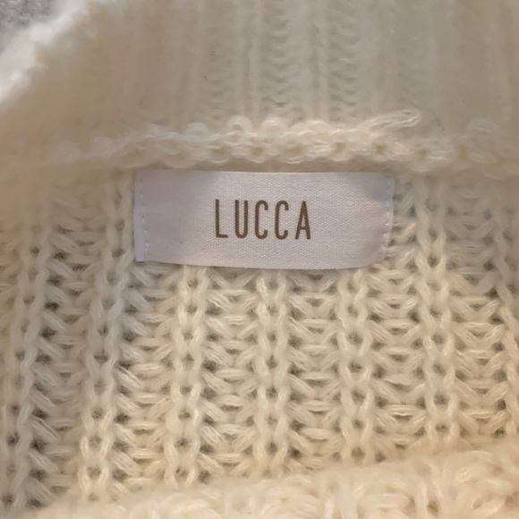 Lucca Women Cropped Knit Sweater Creme Color Size Small - Picture 7 of 8